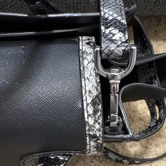 Michael Kors Black and Silver Satchel - Picture 2 of 8